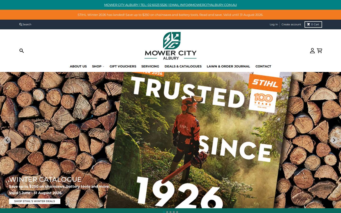 mowercityalbury.com.au homepage screenshot