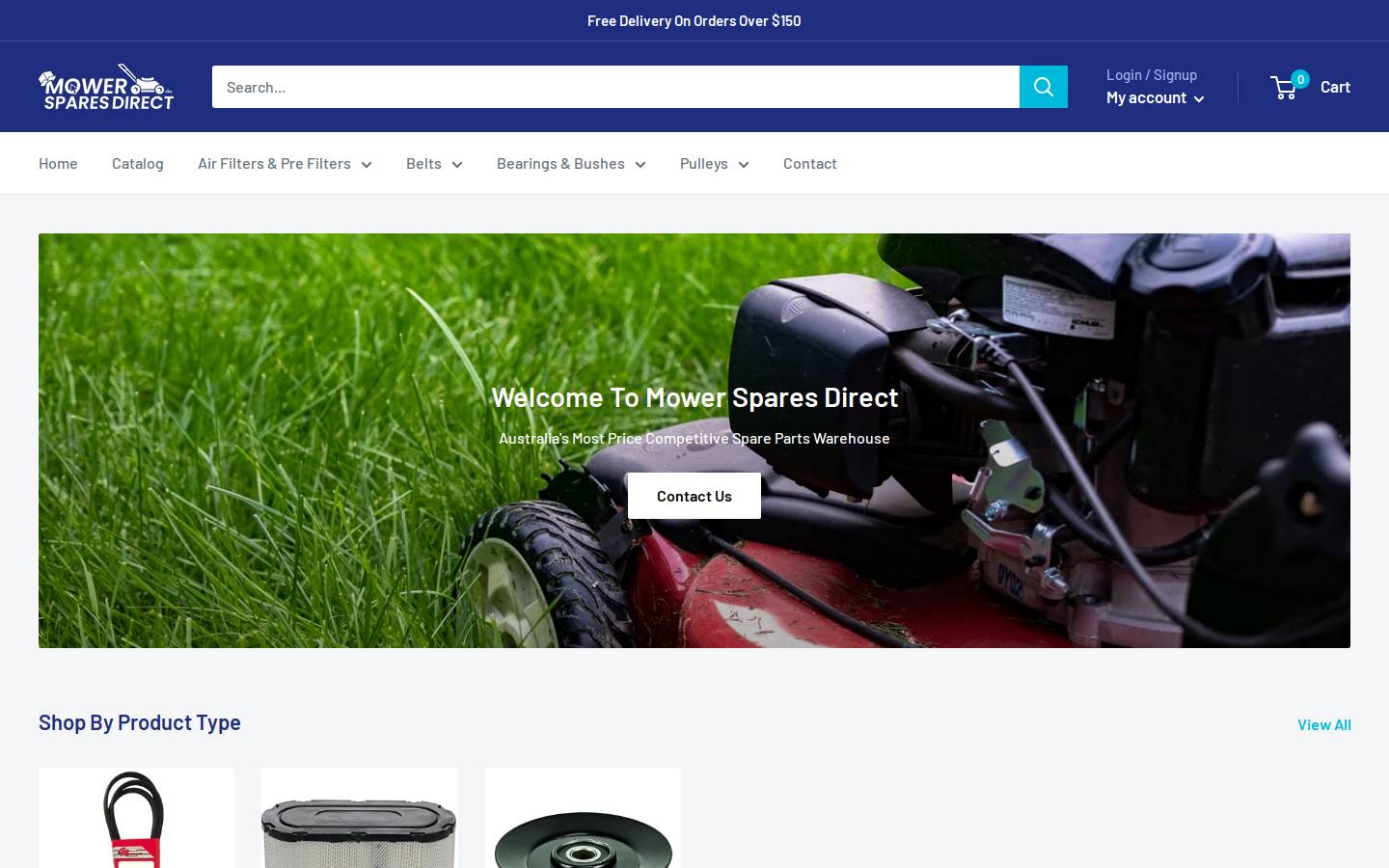 mowersparesdirect.com.au homepage screenshot