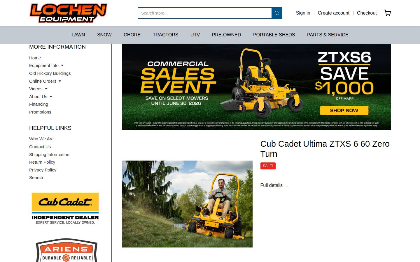 mowtown.com homepage screenshot