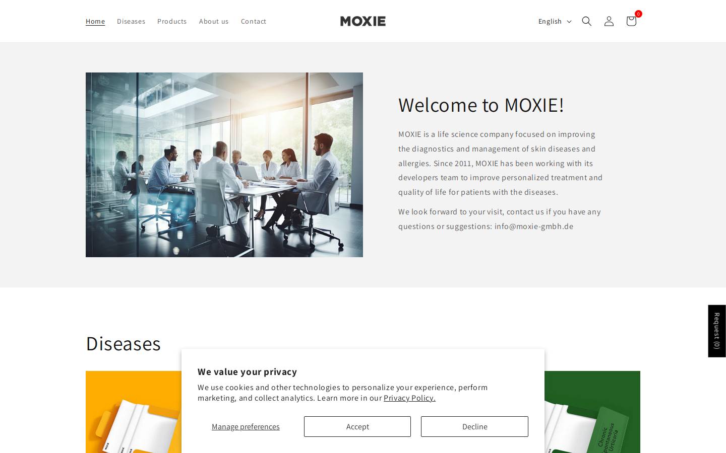 moxie-gmbh.de homepage screenshot