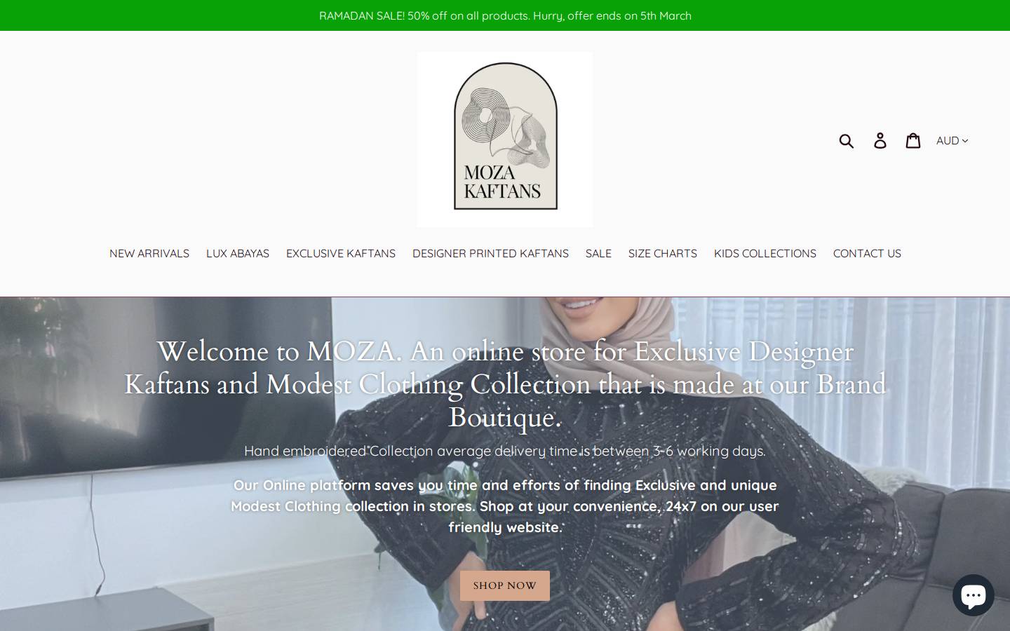 moza.au homepage screenshot
