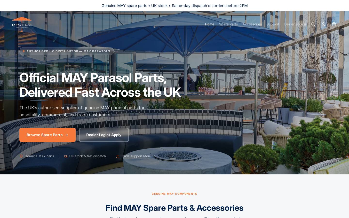 mp-tec.co.uk homepage screenshot