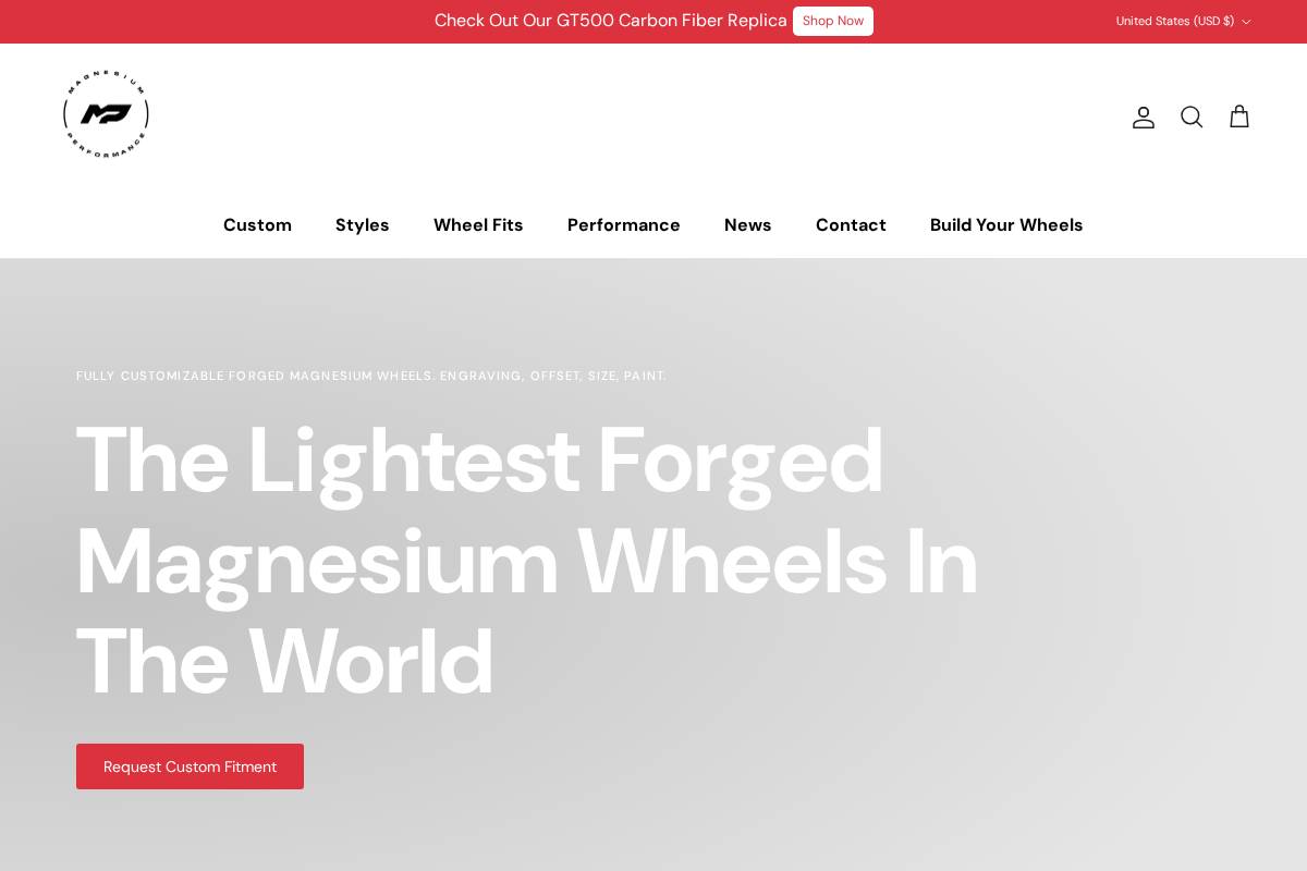mp-wheels.com homepage screenshot