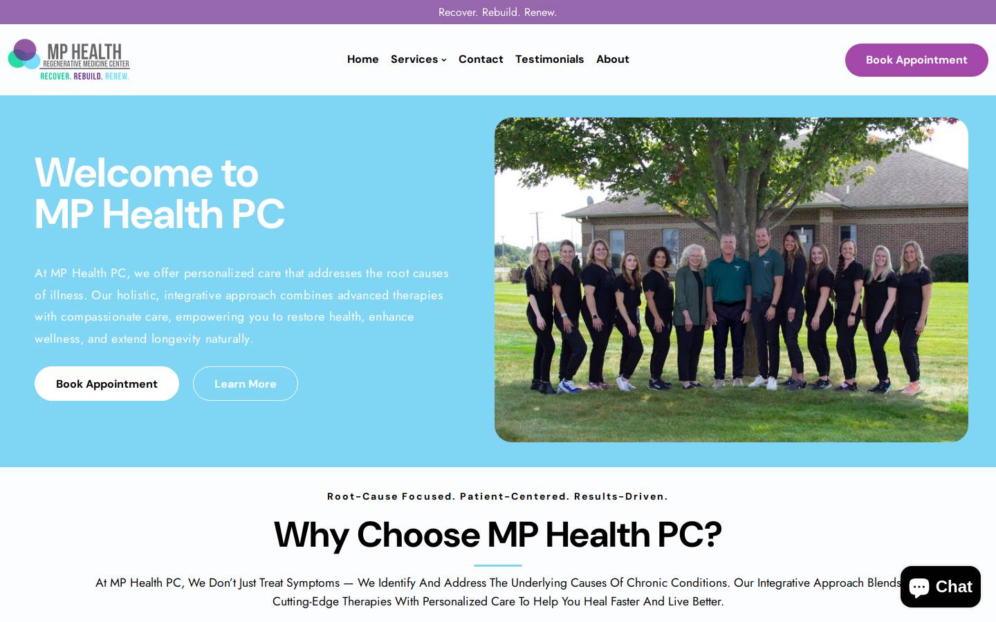 mphealth.net homepage screenshot