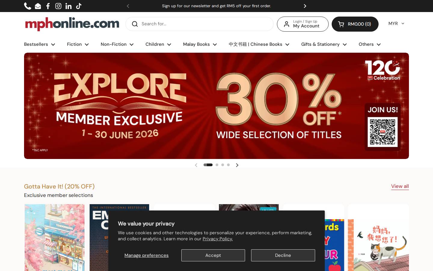 mphonline.com homepage screenshot