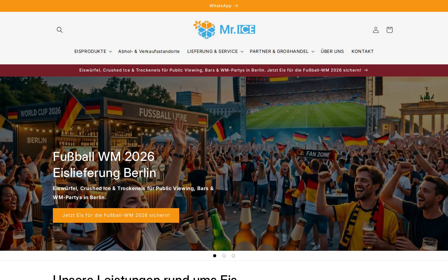 mr-ice-europe.com homepage screenshot