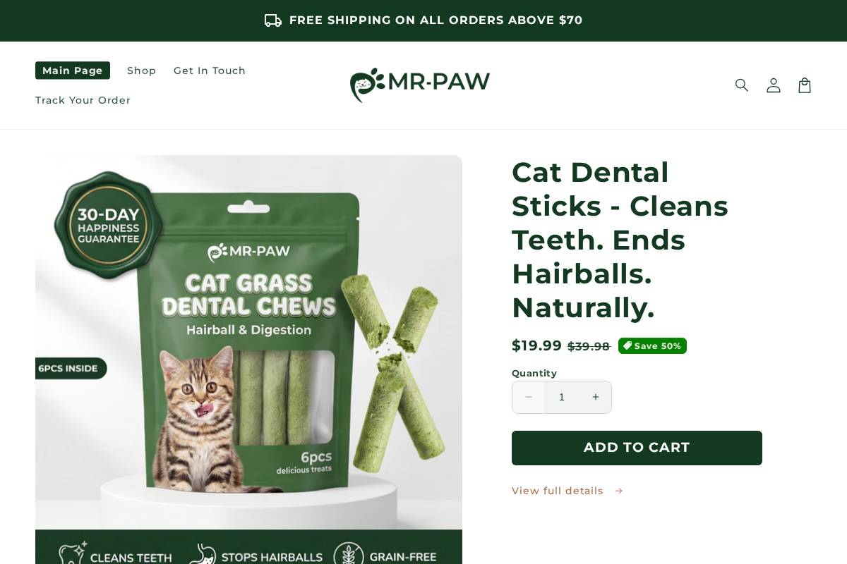 mr-paw.com homepage screenshot