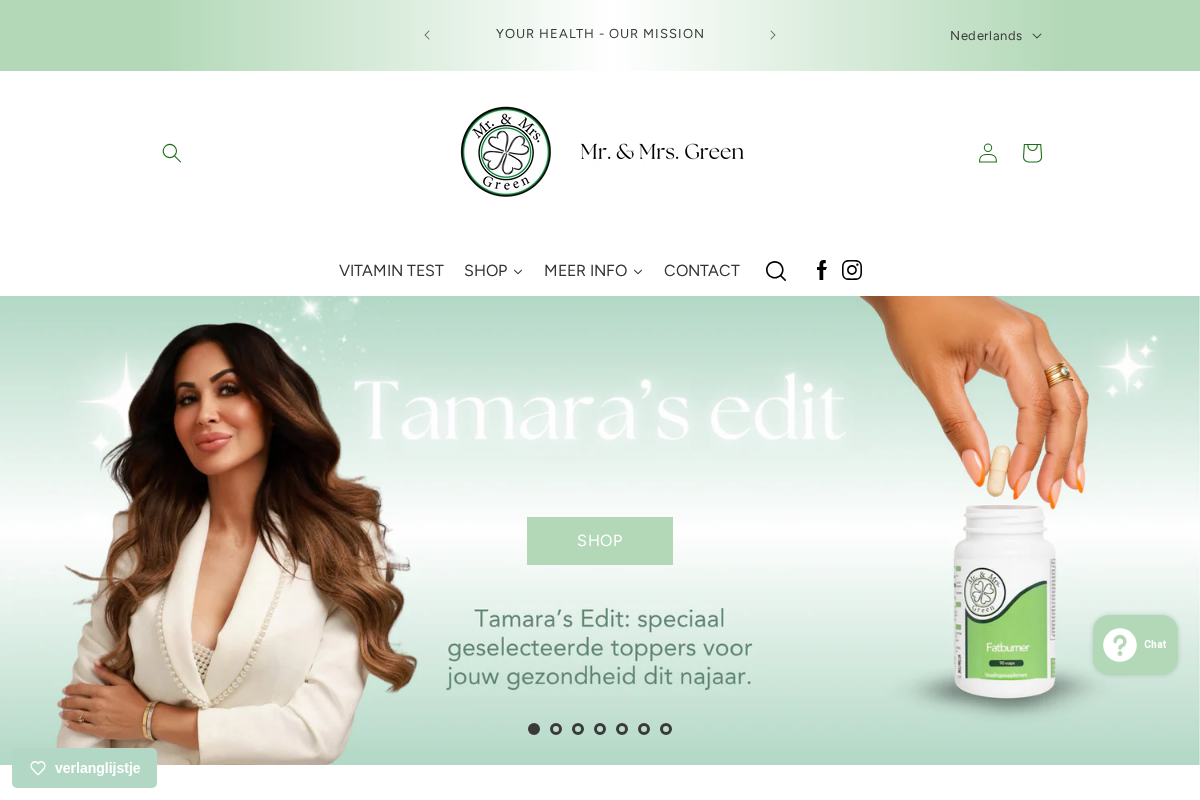 MR. & MRS. GREEN homepage screenshot