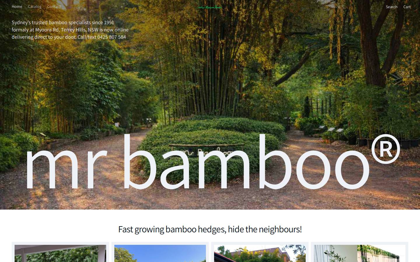mrbamboo.com.au homepage screenshot