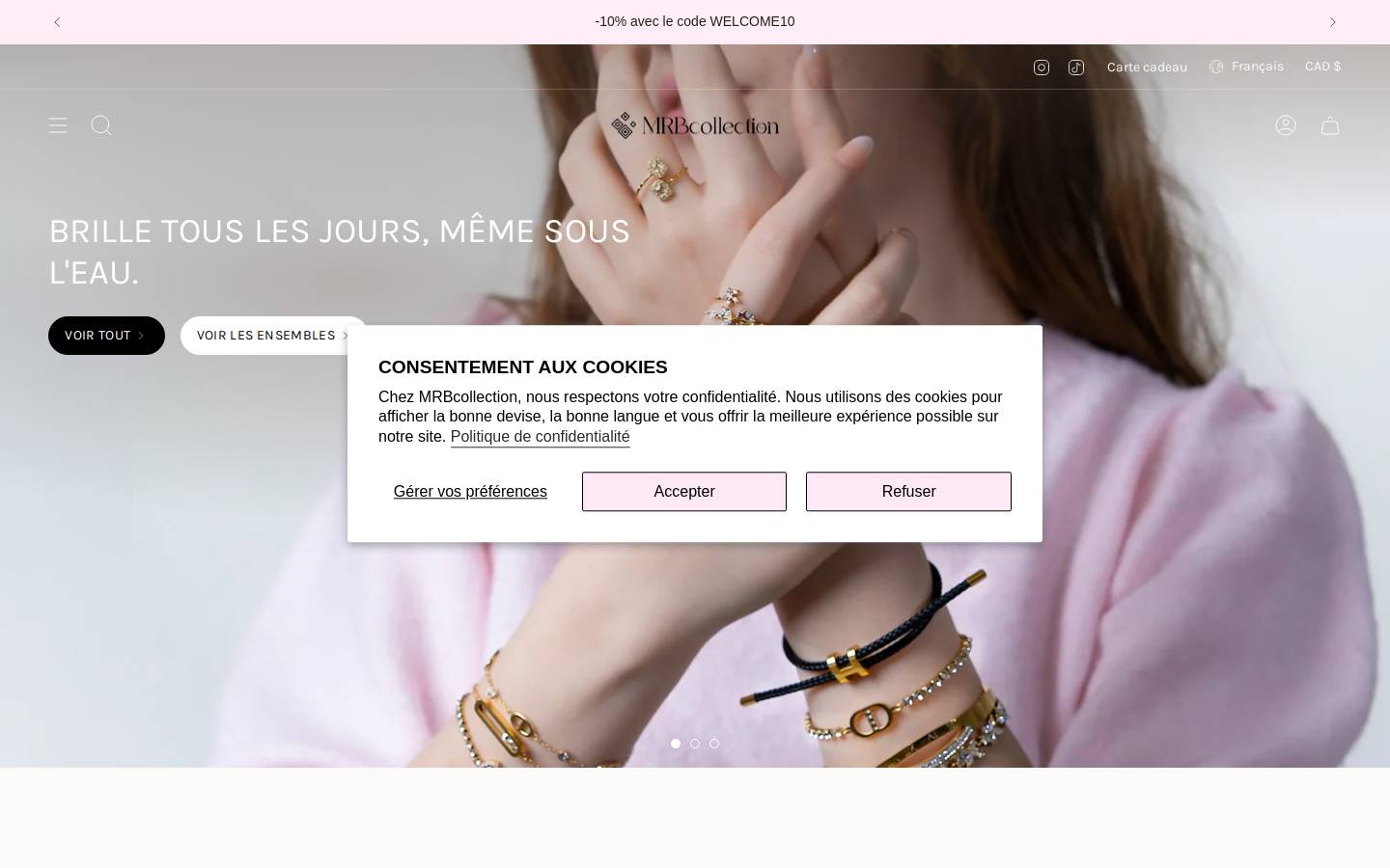 mrbcollection.com homepage screenshot