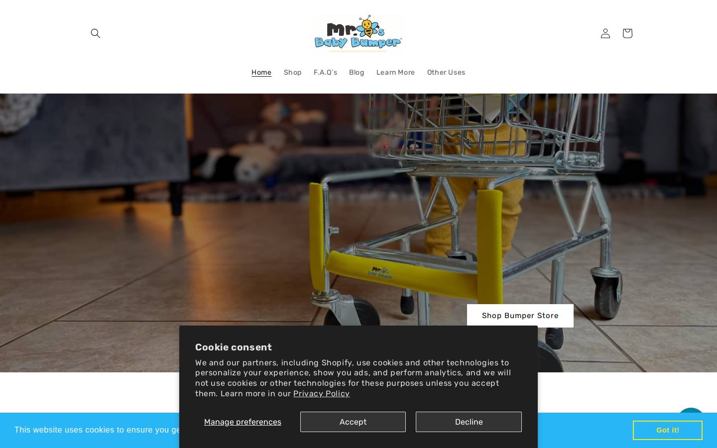 mrbsbabybumper.com homepage screenshot