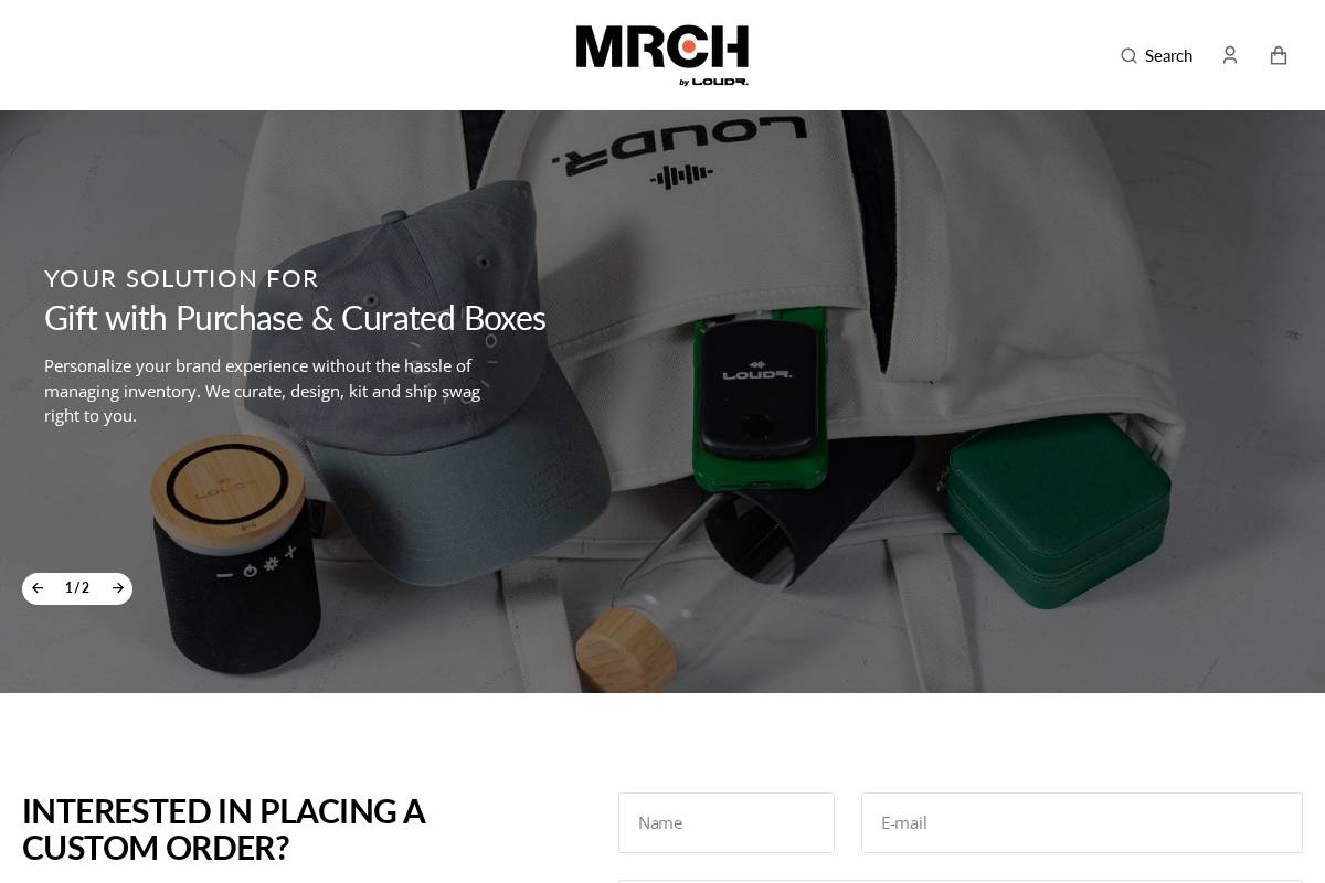 mrchbyloudr.com homepage screenshot