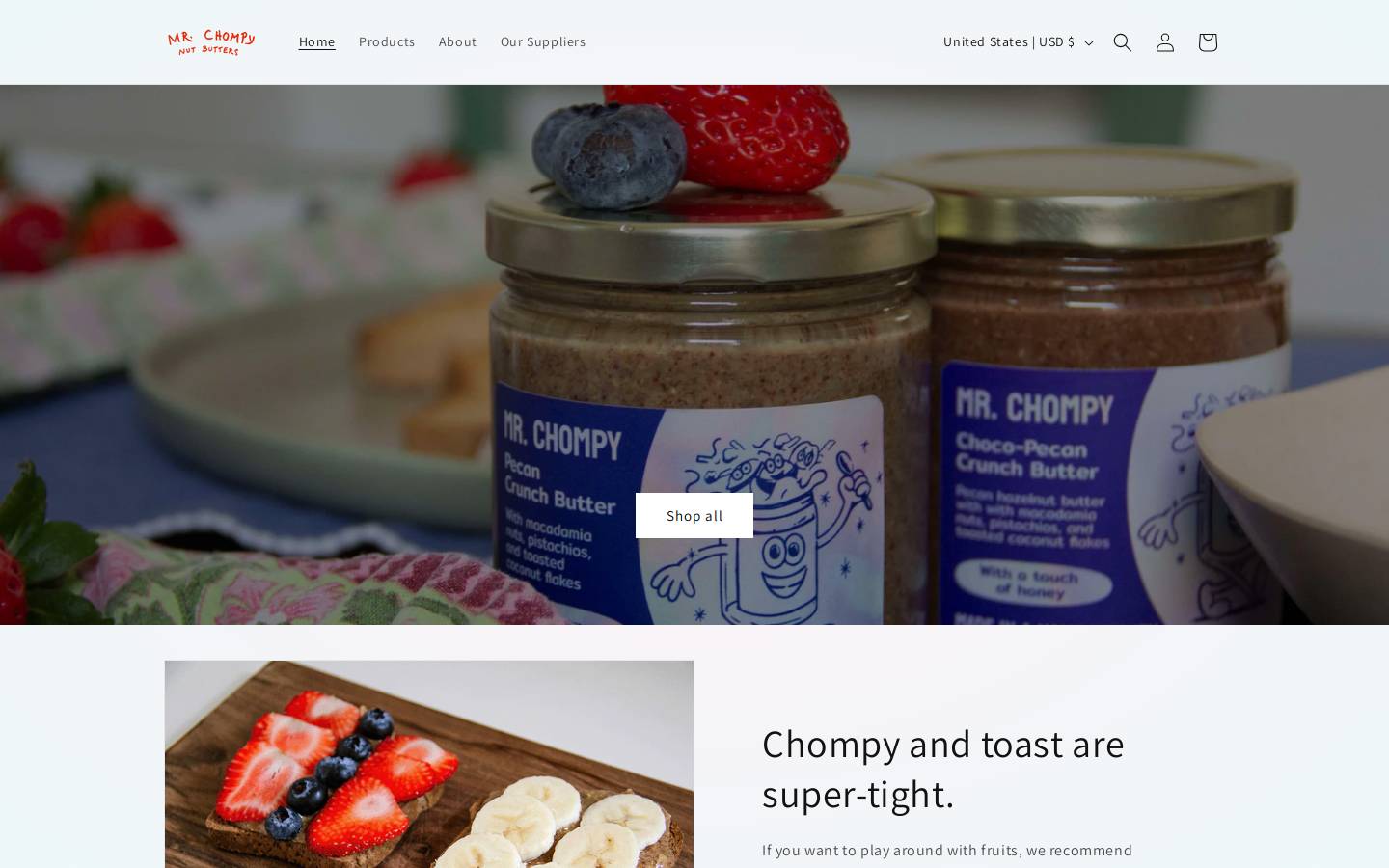 mrchompybutters.com homepage screenshot