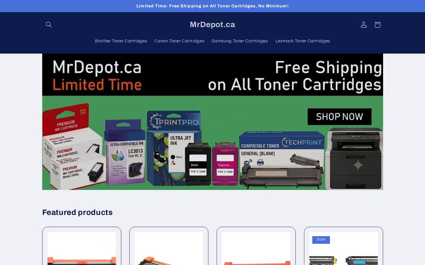mrdepot.ca homepage screenshot
