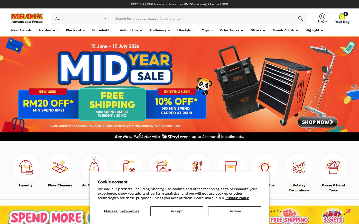 mrdiy.com.my homepage screenshot