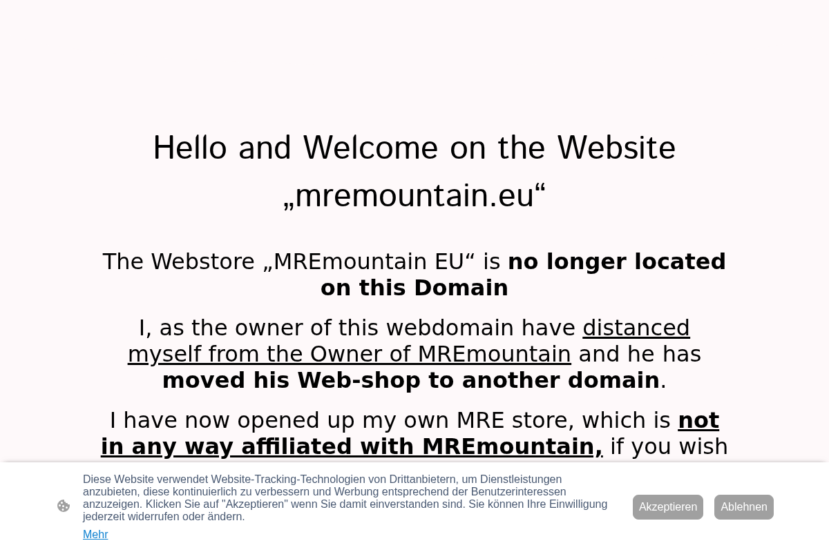 MREmountain homepage screenshot