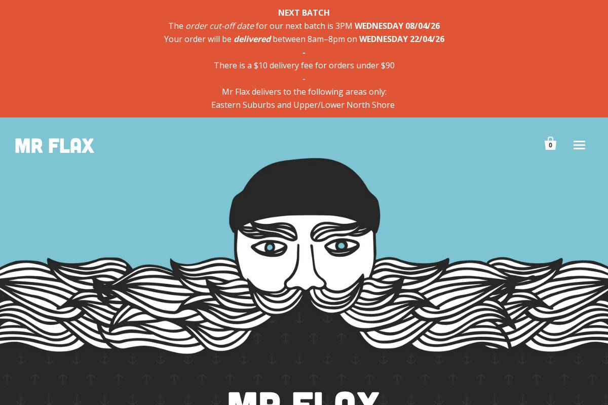 mrflax.com.au homepage screenshot