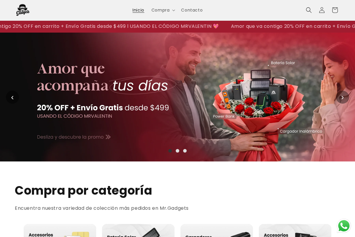 Mr.Gadgets homepage screenshot