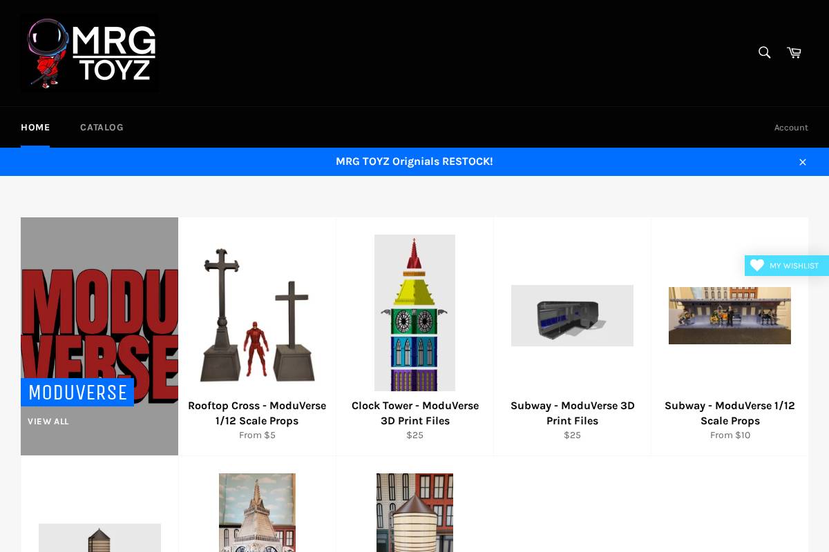 mrgtoyz.com homepage screenshot