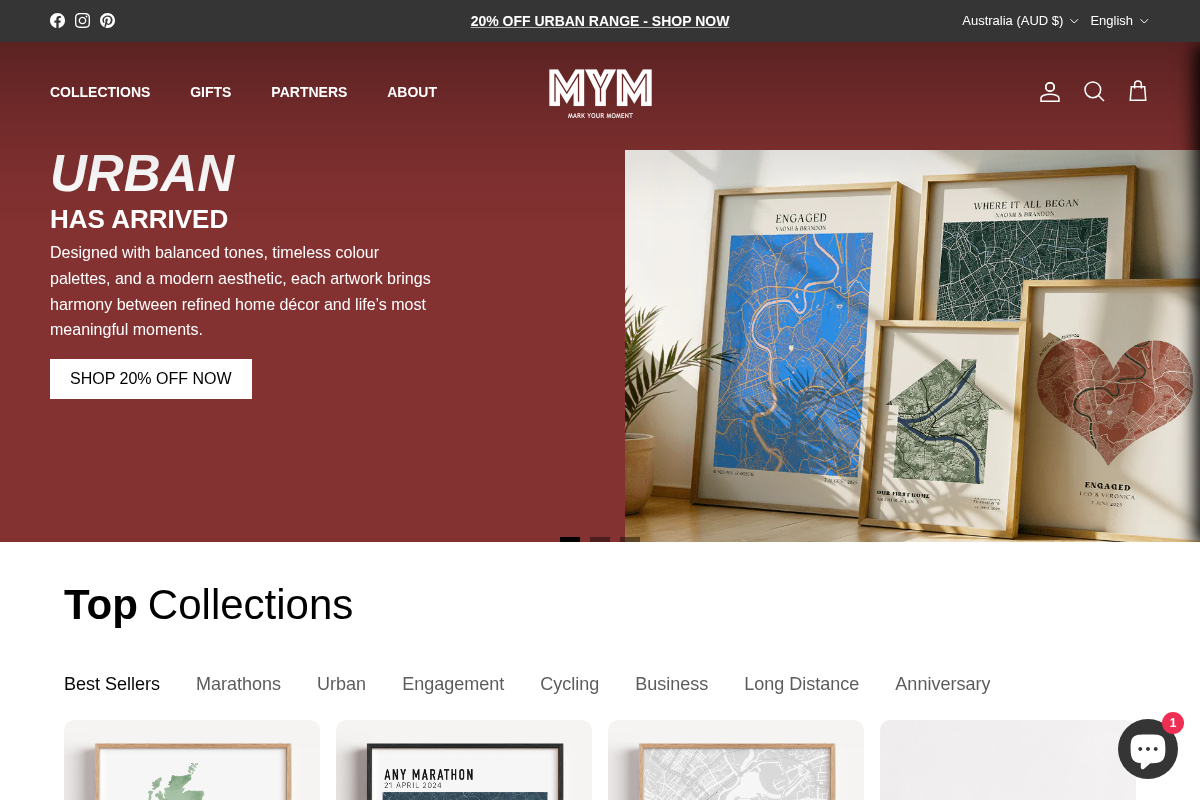 Mark Your Moment homepage screenshot