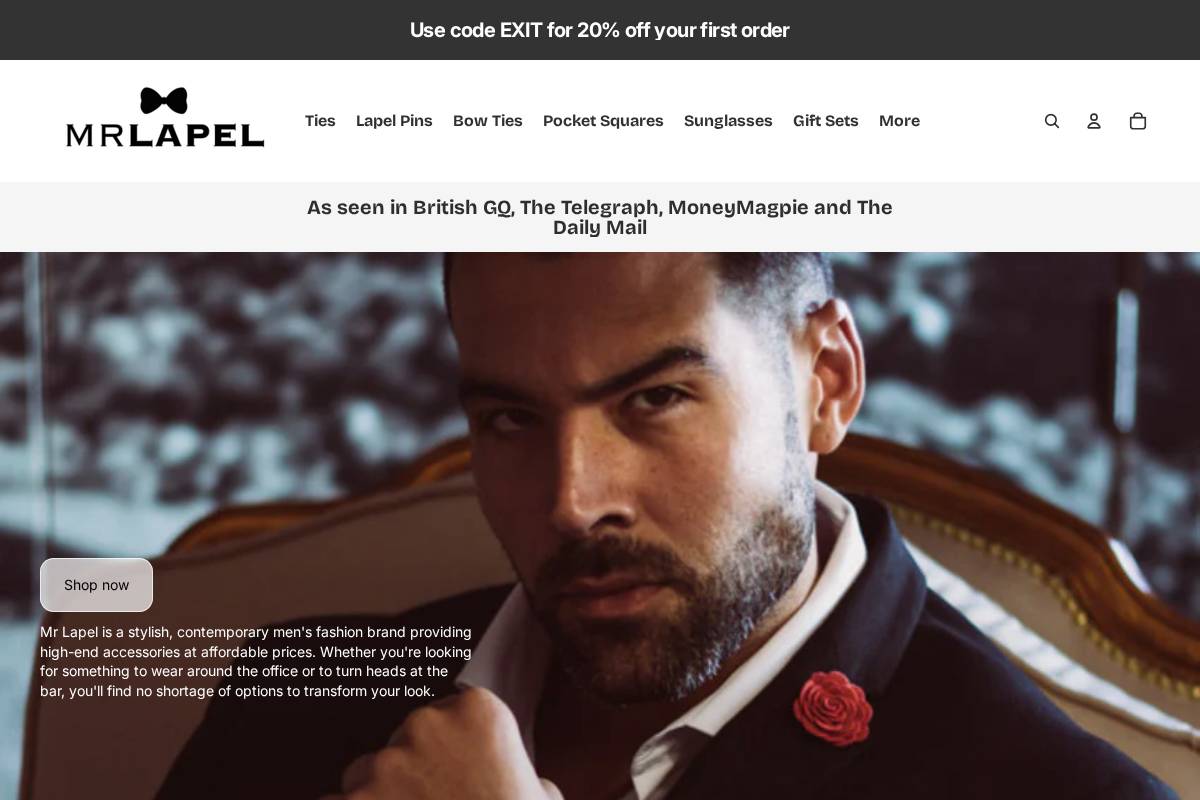 MR LAPEL homepage screenshot
