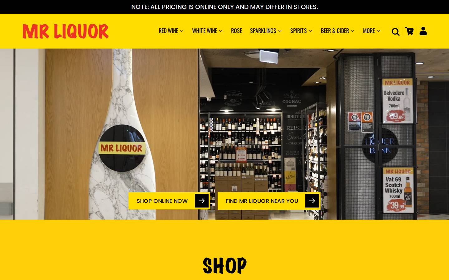 mrliquor.com.au homepage screenshot