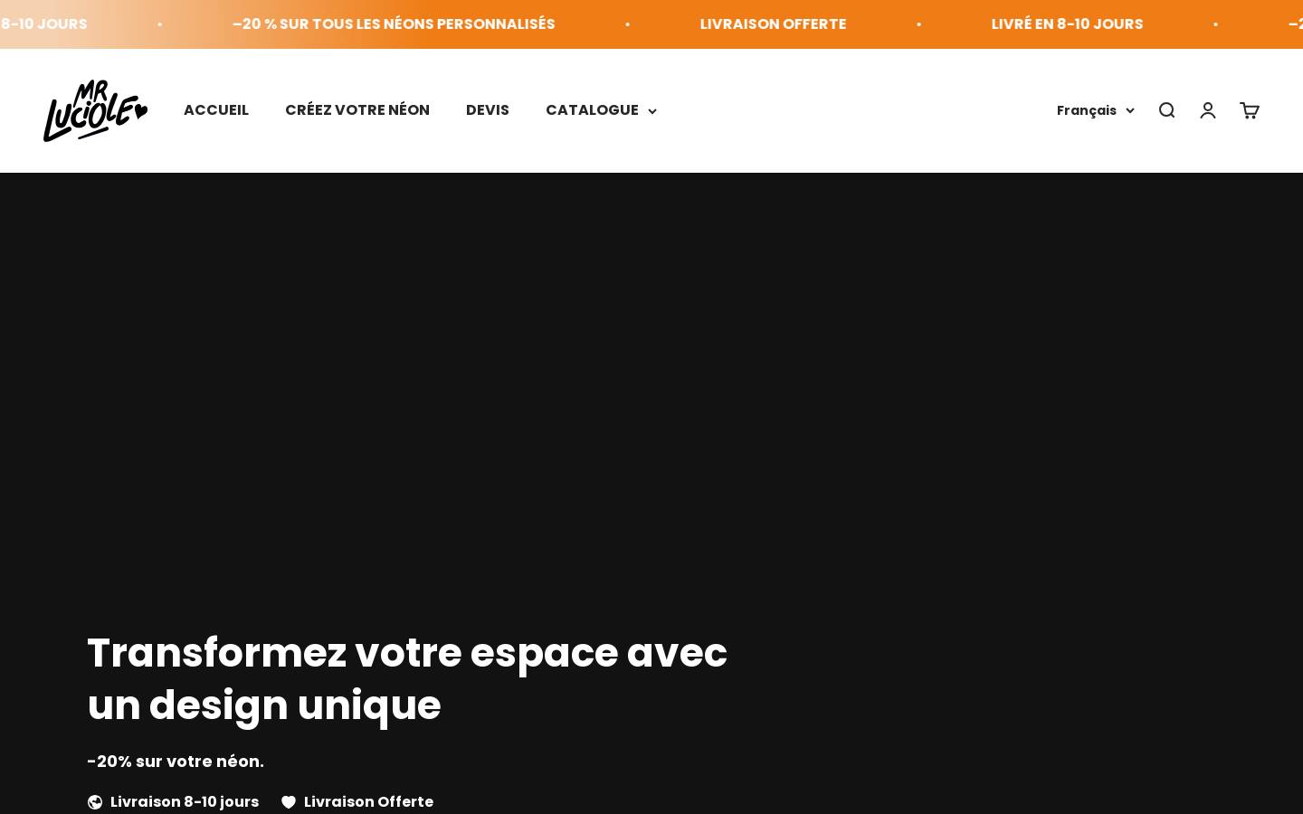 Mrluciole homepage screenshot
