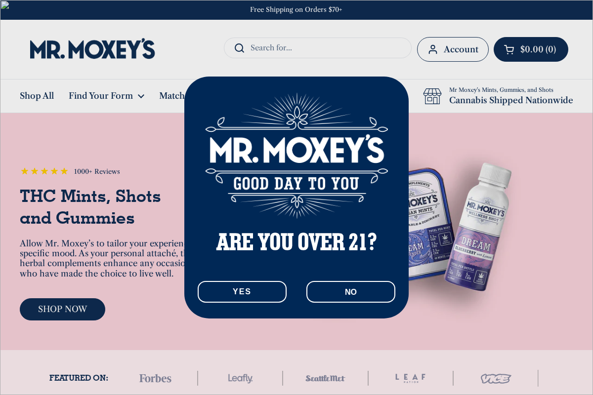 mrmoxeys.com homepage screenshot