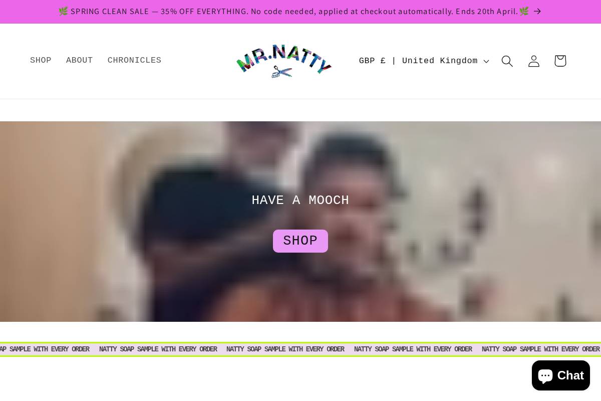 mrnatty.com homepage screenshot