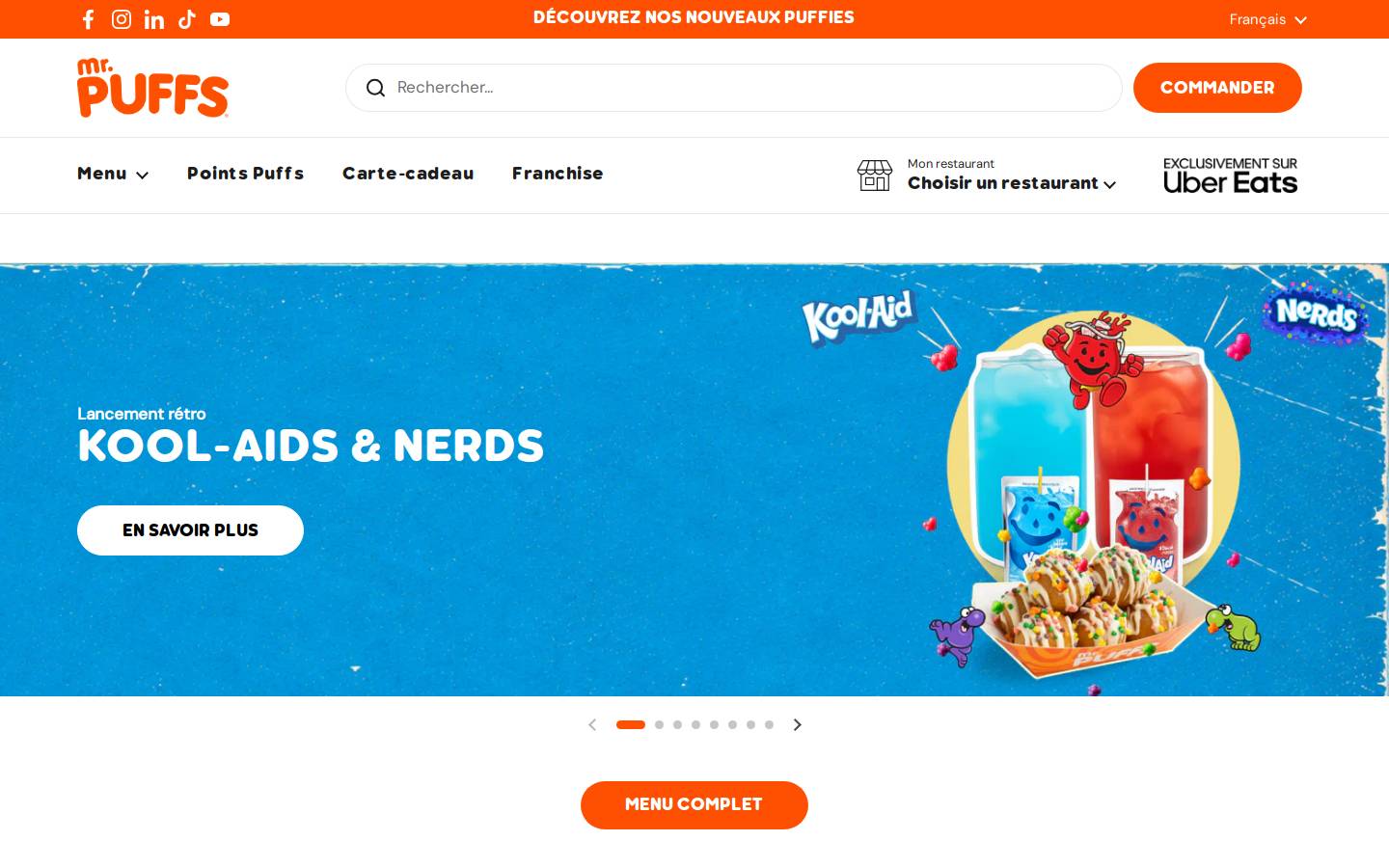mrpuffs.com homepage screenshot