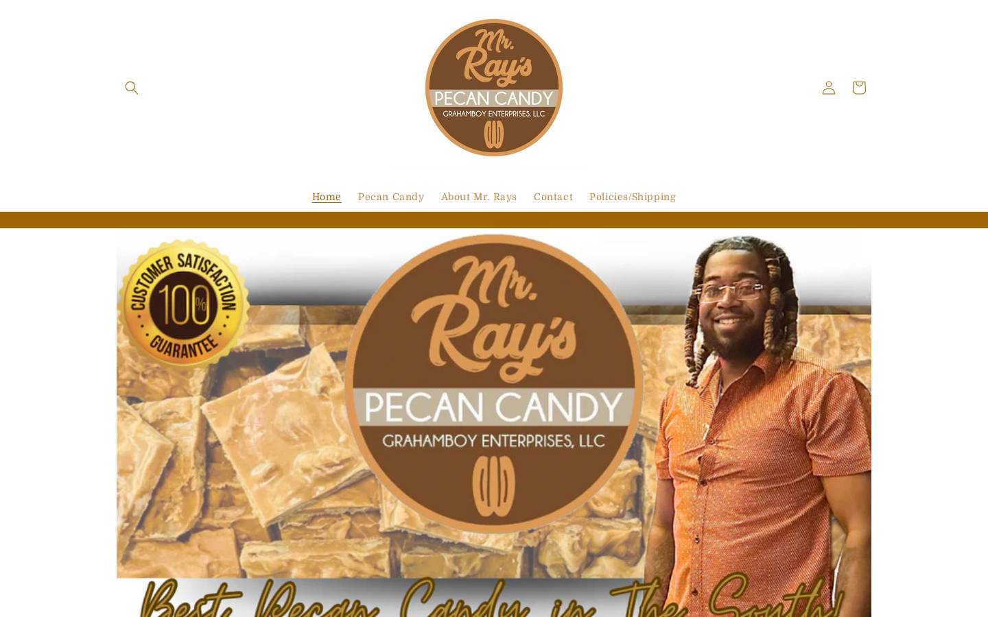 mrrayspecancandy.com homepage screenshot
