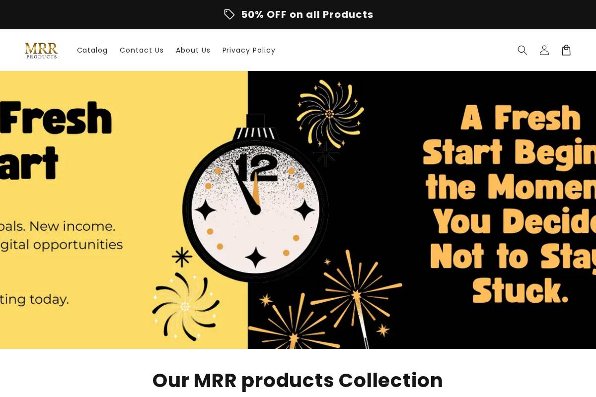 mrrproductss.com homepage screenshot