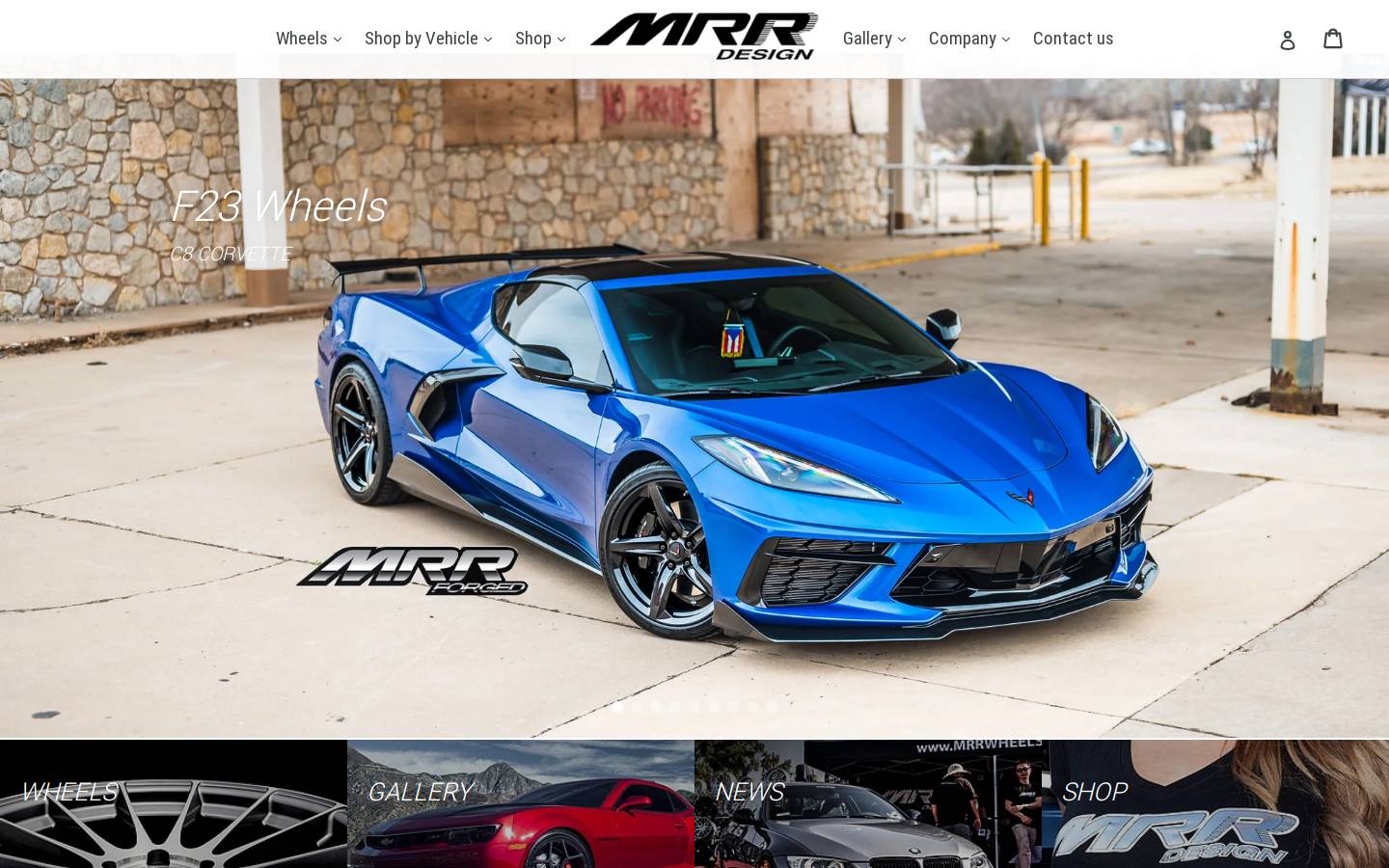 MRR Wheels homepage screenshot