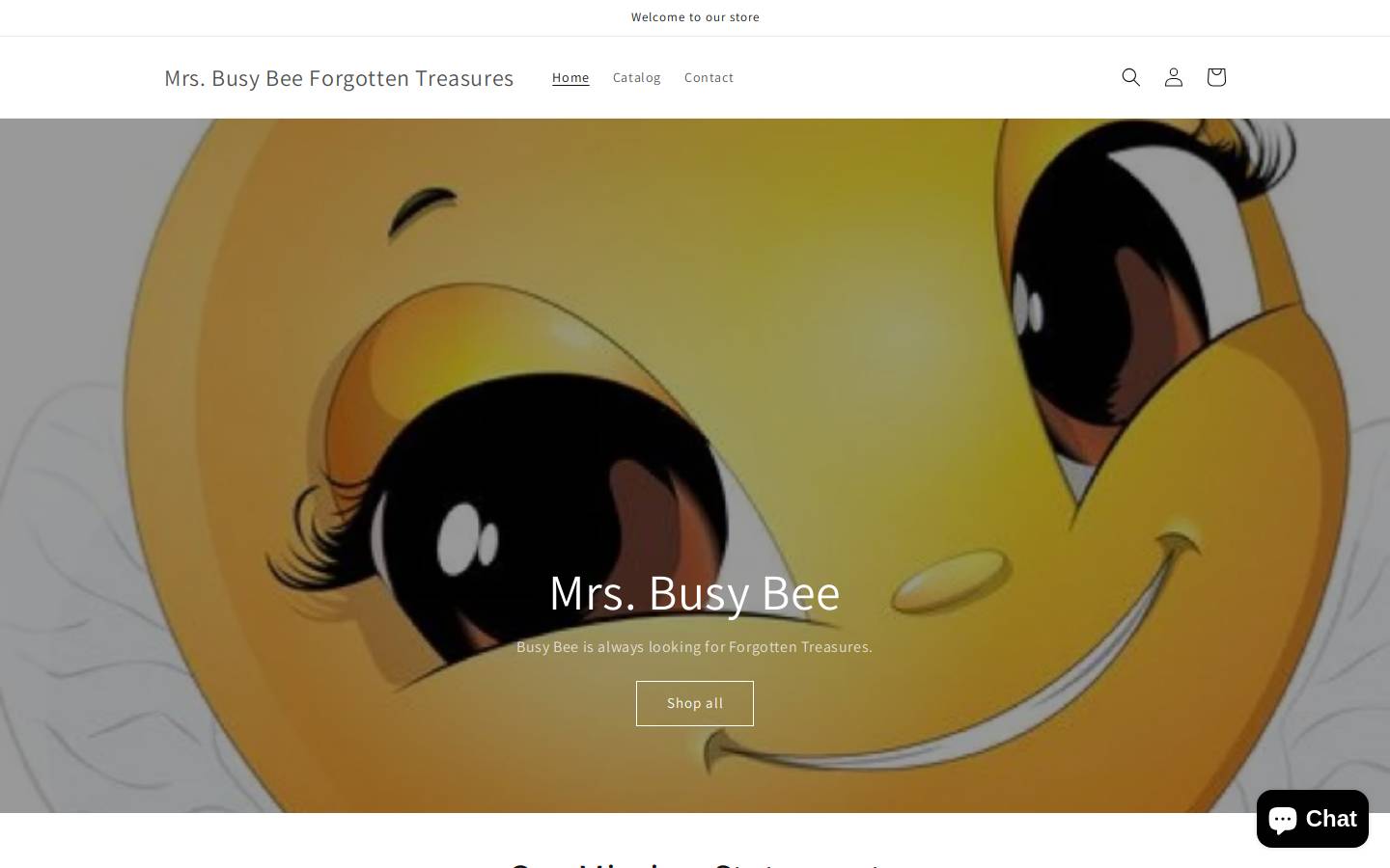 mrsbusybee-store.com homepage screenshot