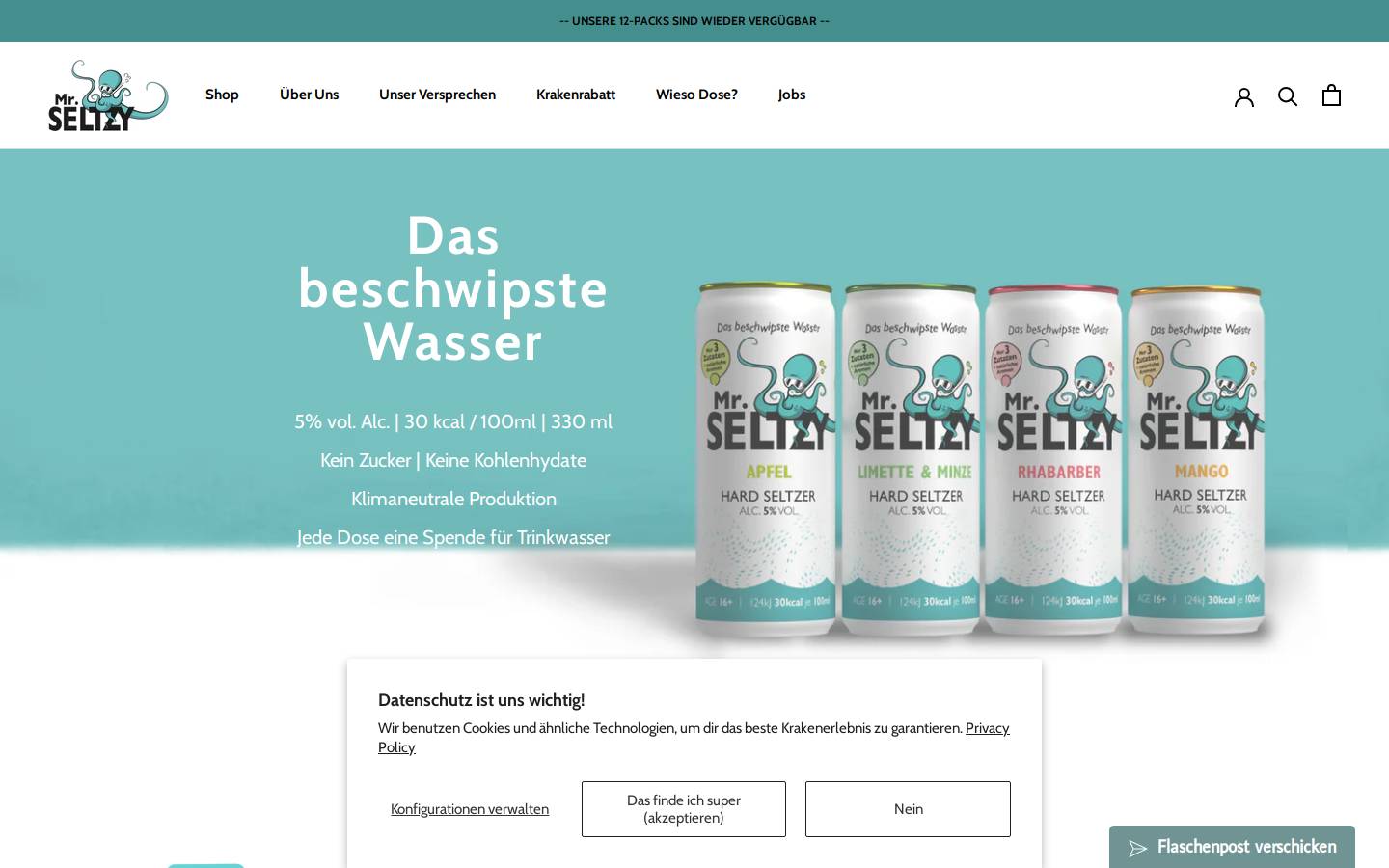 mrseltzy.com homepage screenshot