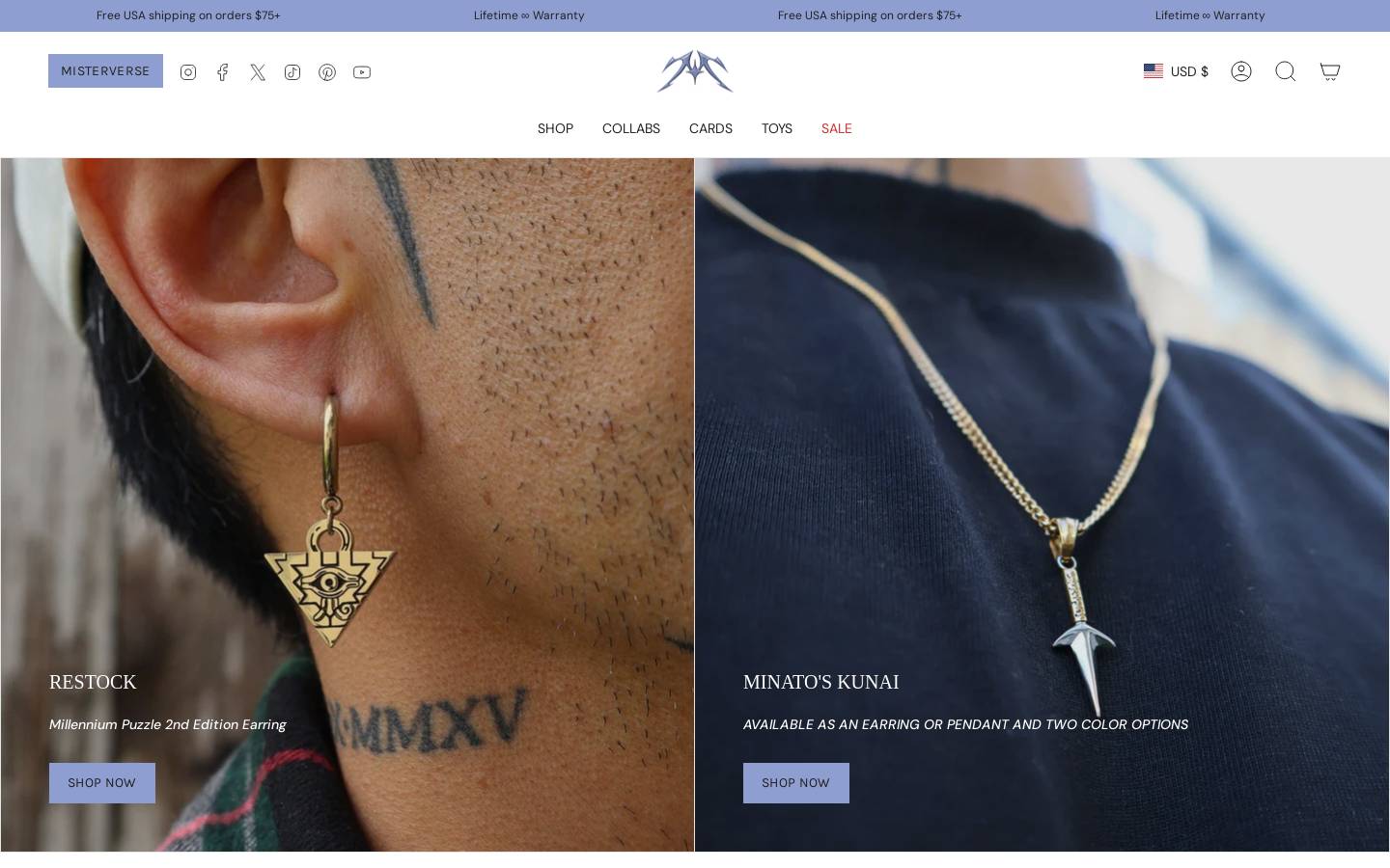 Mister homepage screenshot
