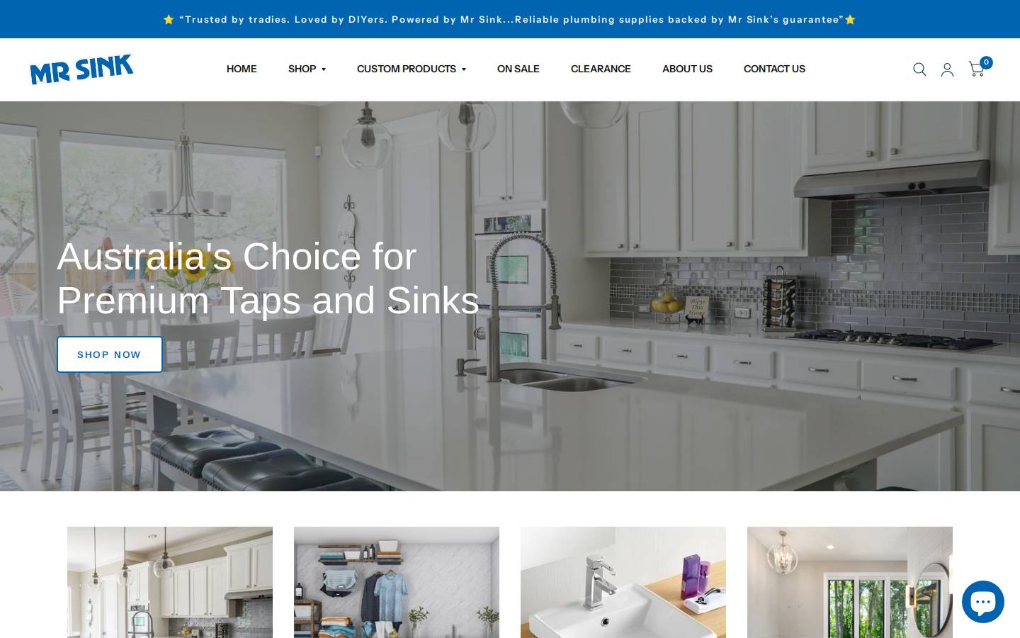 mrsink.com.au homepage screenshot