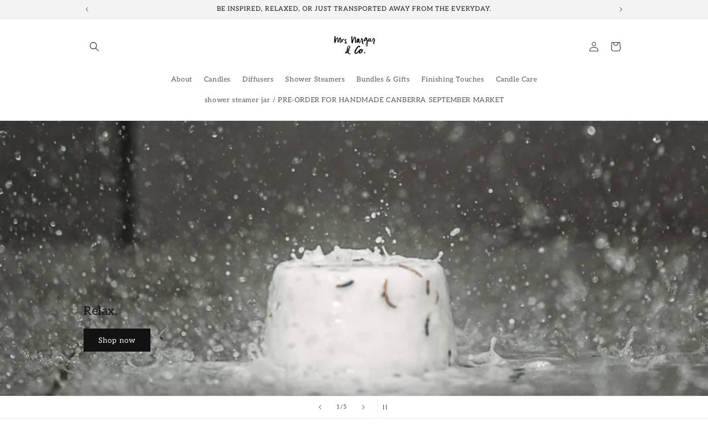mrsnargarandco.com homepage screenshot