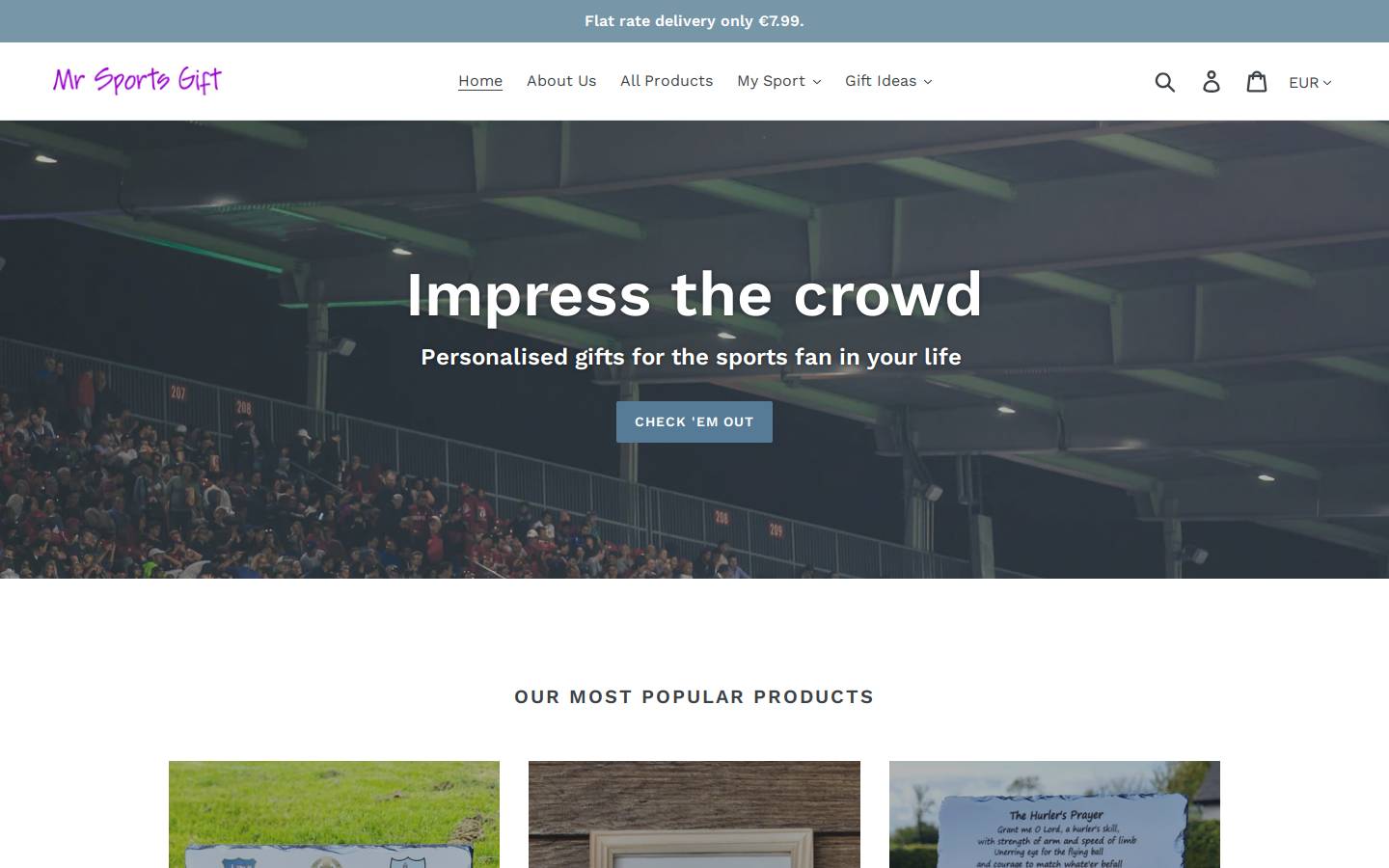 mrsportsgift.com homepage screenshot