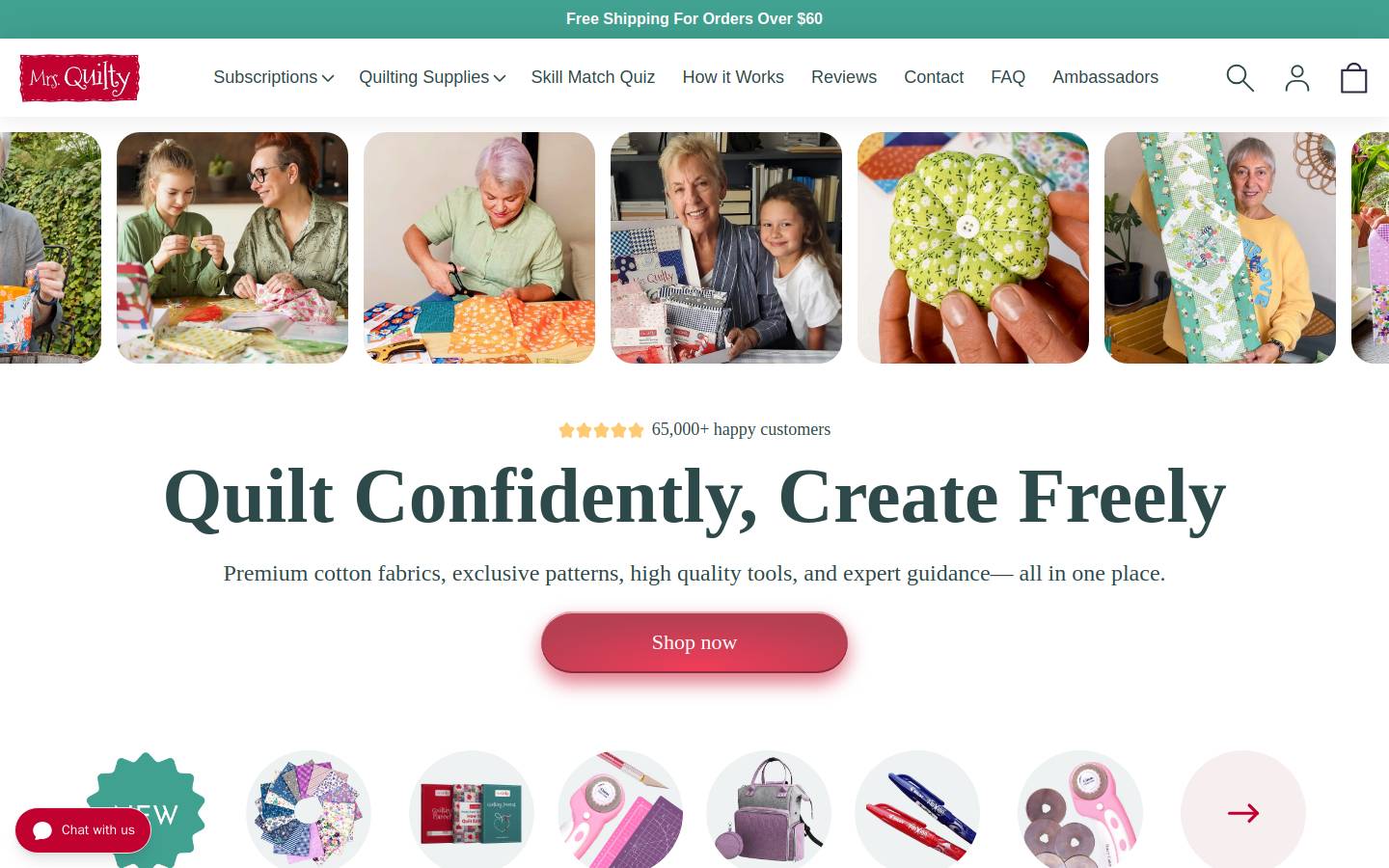 Mrs. Quilty homepage screenshot