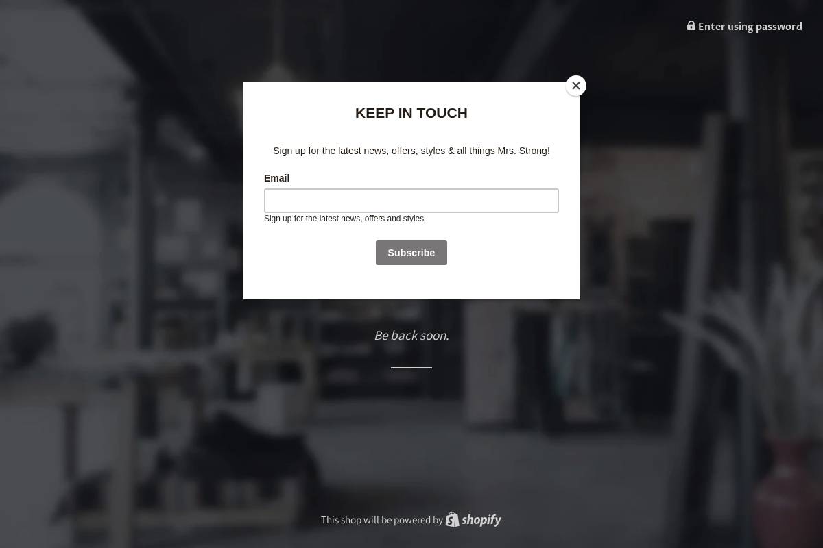 mrsstrong.com homepage screenshot