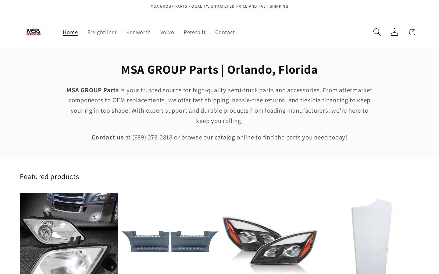 msa-parts.com homepage screenshot