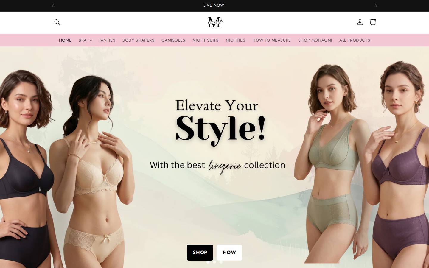 msecrets.co homepage screenshot