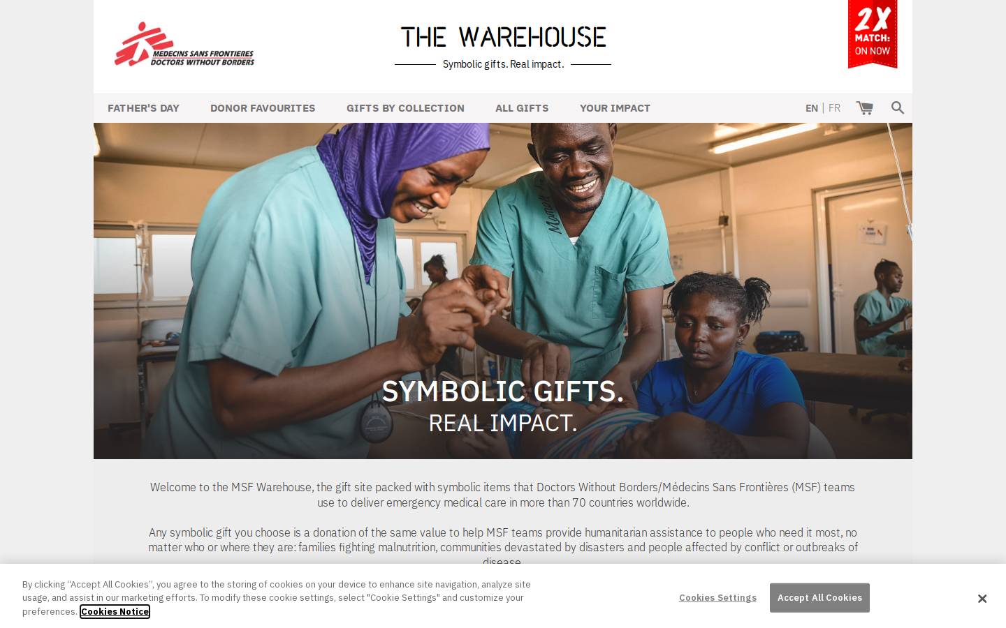 msfwarehouse.ca homepage screenshot