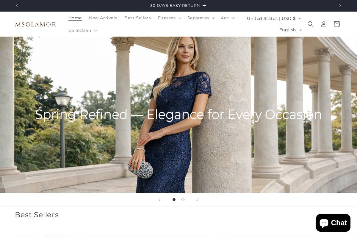 Msglamor homepage screenshot