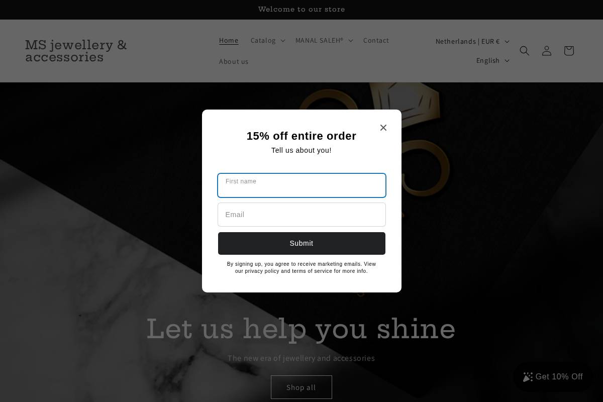 Manal Saleh homepage screenshot