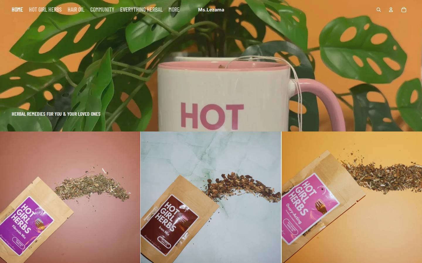 mslezamaorganics.com homepage screenshot