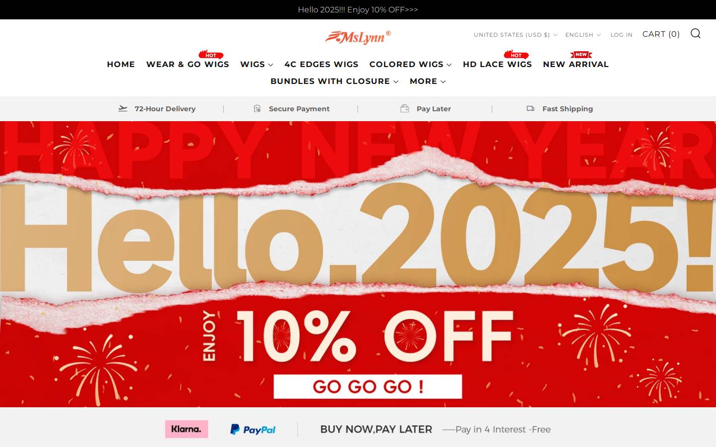 Mslynnhair homepage screenshot
