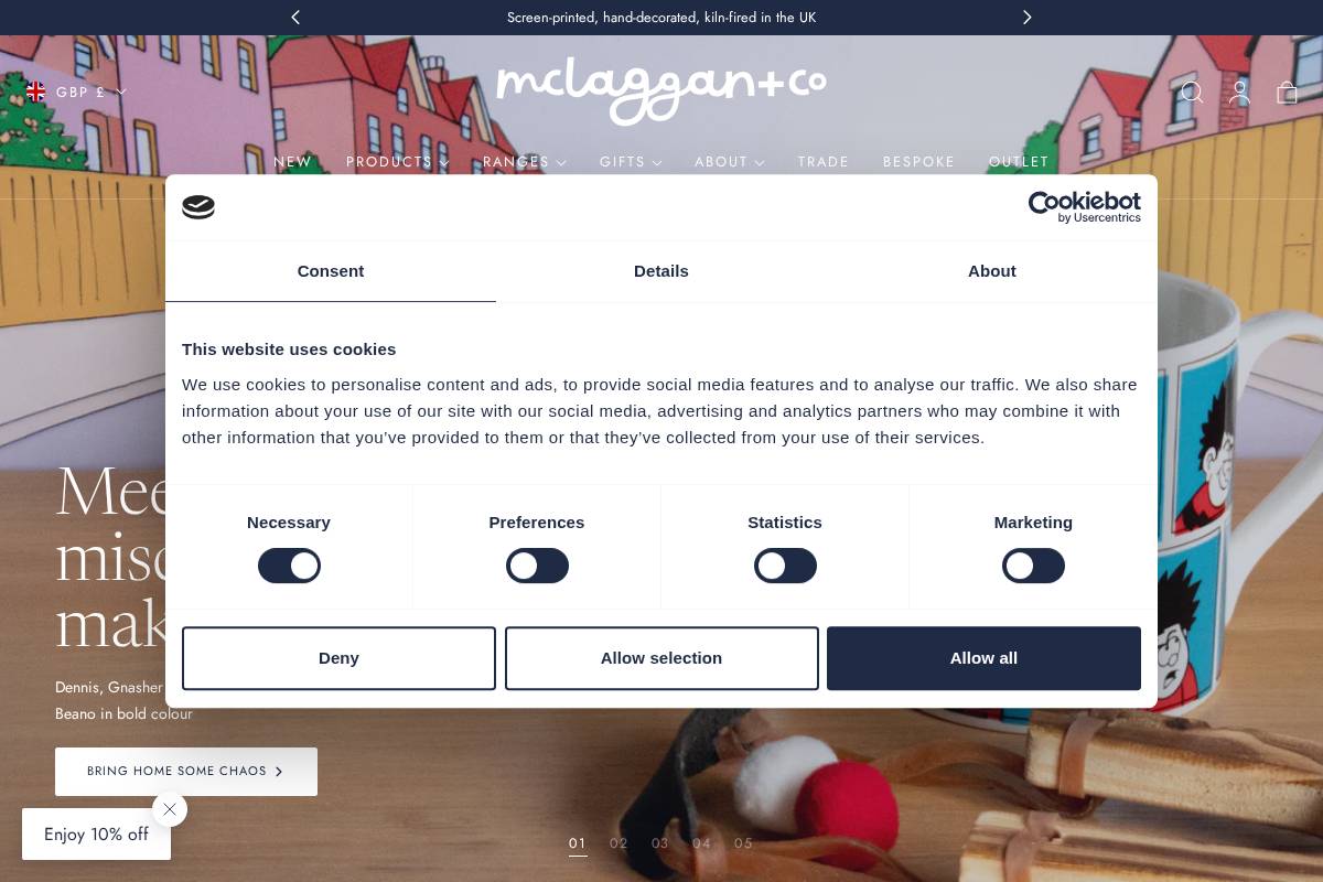Mclaggan homepage screenshot