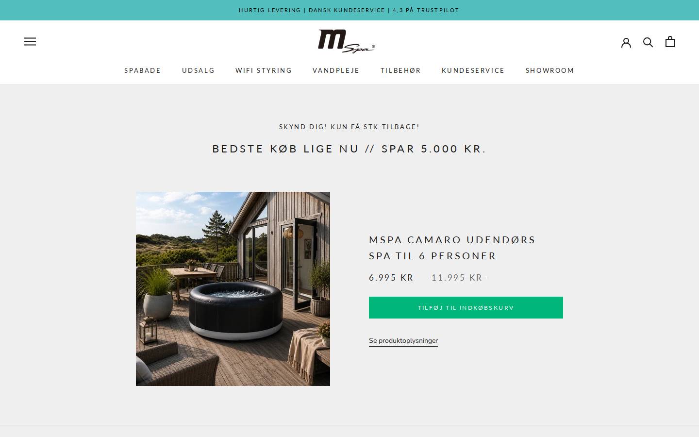 Mspa.dk homepage screenshot